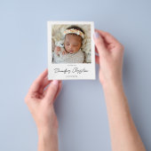 Budget Instant Two Photo Birth Notice 4 Flyer (Hand)