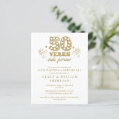 Budget Into Forever 50th Jubileum Invitation (Staand voorkant)