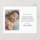 Budget Introduction Carte de remerciements photo b (Dos)