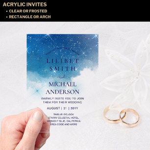 BUDGET Invitation de mariage en acrylique CIEL ÉTO