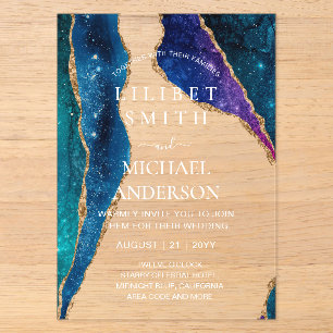 BUDGET Invitation de mariage en acrylique CIEL ÉTO