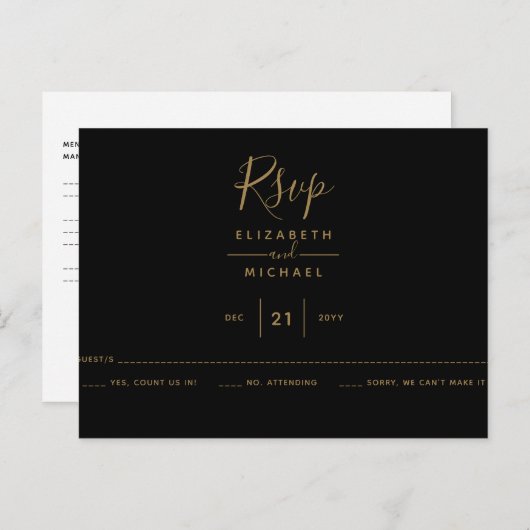 BUDGET INVITATION RSVP (Devant / Derrière)