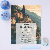 Budget Italië Comomeer Bestemming Bruiloft Flyer (Enkel)