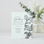 BUDGET Jardin botanique Feuilles Mariage Invitatio (Debout devant)