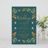 BUDGET Jardin moderne Feuilles Mariage Inviter A9 (Debout devant)