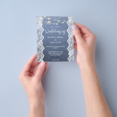 Budget Jean Lace String Lights Wedding Flyer (Hand)