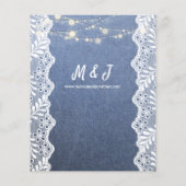 Budget Jean Lace String Lights Wedding Flyer (Achterkant)