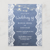 Budget Jean Lace String Lights Wedding Flyer (Voorkant)