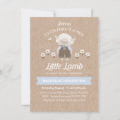 Budget Jote Lamb Baby Boy Shower Invitation (Devant)