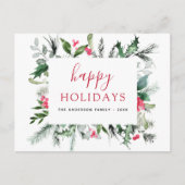 Budget Joyeuses Fêtes Noël Vert Carte Rouge (Devant)