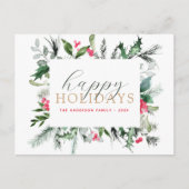 Budget Joyeuses Fêtes Noël Vert Carte Rouge (Devant)