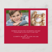 Budget Joyeuses Vacances 3 Photo Carte de Noël (Dos)