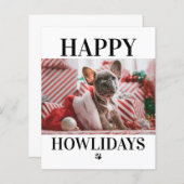 BUDGET Joyeux Howlidays Chien Noël 5 Carte photo (Devant / Derrière)