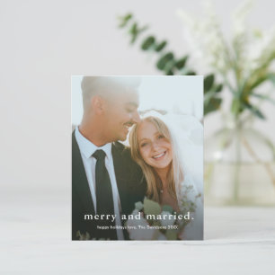 Budget Joyeux Mariage marié photo carte de Noël