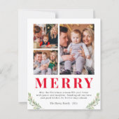 Budget Joyeux Noël 3 Photo Collards Cartes (Devant)