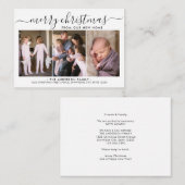 Budget Joyeux Noël 3 Photo Holiday Carte de déména (Devant / Derrière)