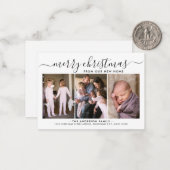 Budget Joyeux Noël 3 Photo Holiday Carte de déména (Devant/Arrière en situation)