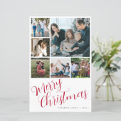 Budget Joyeux Noël 6 carte de vœux typographie rou (Debout devant)