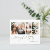 Budget Joyeux Noël Collecte Carte de vacances (Debout devant)