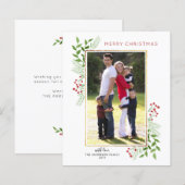 Budget Joyeux Noël Feuille photo Carte de vacances (Devant / Derrière)