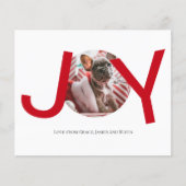 BUDGET Joyeux Noël Joie Carte photo rouge (Devant)