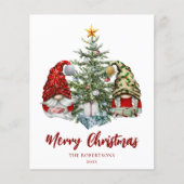 Budget Joyeux Noël mignonne Gnomes Carte de vacanc (Devant)