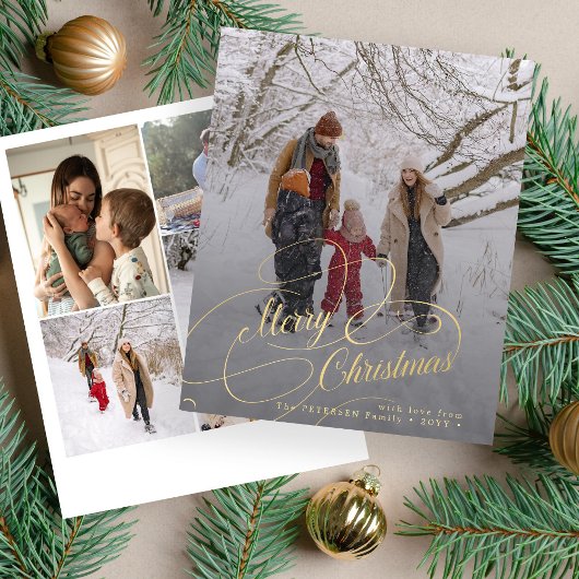 Budget Joyeux Noël multi photo Carte de vacances