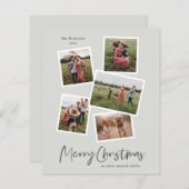 Budget Joyeux Noël Photo Collage Carte de vacances (Devant / Derrière)
