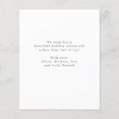 Budget Joyeux Noël photo élégante carte de vacance (Dos)