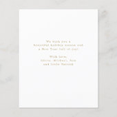 Budget Joyeux Noël photo élégante carte de vacance (Dos)