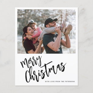 Budget Joyeux Noël photo simple Carte de vacances