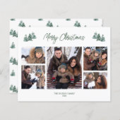 Budget Joyeux Noël Rustique Pines Carte photo (Devant / Derrière)