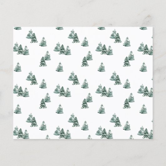 Budget Joyeux Noël Rustique Pines Carte photo (Dos)