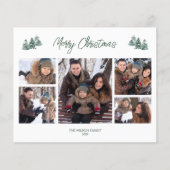 Budget Joyeux Noël Rustique Pines Carte photo (Devant)