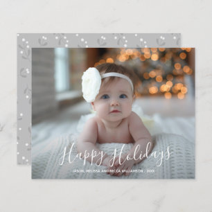 Budget Joyeux vacances Script Carte photo de Noël
