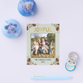Budget Joyful Rustic-foto kerstfeestdag Flyer (Enkel)