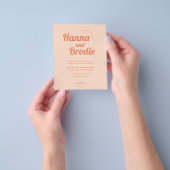 Budget Just Peachy Wedding Invitation Flyer (Hand)