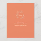 Budget Just Peachy Wedding Invitation Flyer (Achterkant)