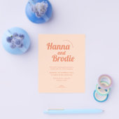 Budget Just Peachy Wedding Invitation Flyer (Enkel)