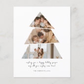 Budget Kaart met kerstboombegroetingen met foto's (Voorkant)