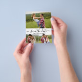 Budget Kalligrafie 3 Fotocollage De datum opslaan Flyer (Hand)