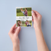 Budget Kalligrafie 3 Fotocollage De datum opslaan Flyer (Hand)