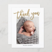 Budget kalligrafie Foto Baby Hartelijk dank (Voorkant / Achterkant)