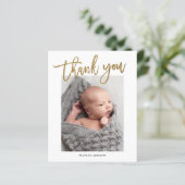 Budget kalligrafie Foto Baby Hartelijk dank (Staand voorkant)