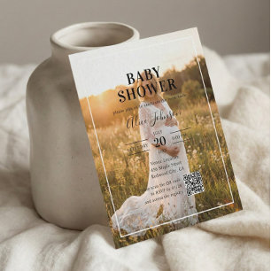 Budget Kalligrafie QR Code Foto Baby shower