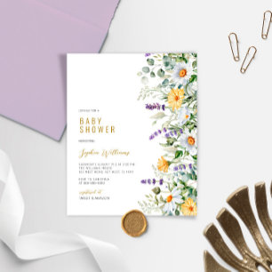 Budget Kamille Wildflower Baby shower Invitation