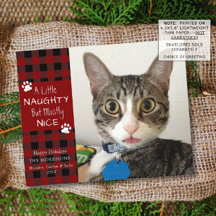 Budget Kat Foto Stout of Braaf Kerstkaart
