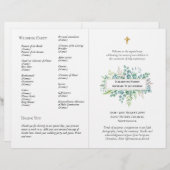 BUDGET katholieke bruiloft Nuptial Mass Programme  (Voorkant / Achterkant)