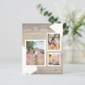 BUDGET kersenfoto RUSTICAL SAVE the DATE (Staand voorkant)