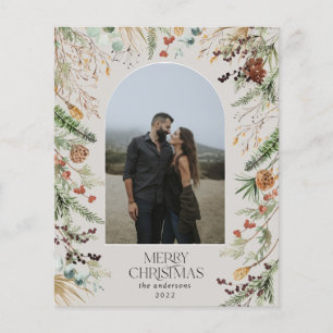 BUDGET Kerst 1 fotoboog waterverf botanisch Flyer